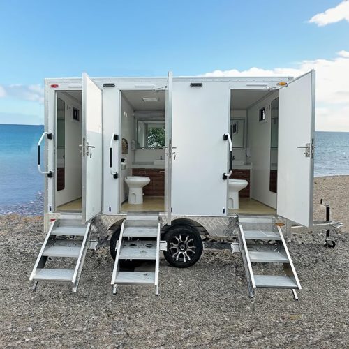 3 Station Portable Restroom Trailer Mobile Bathroom & Camping Toilet Trailer