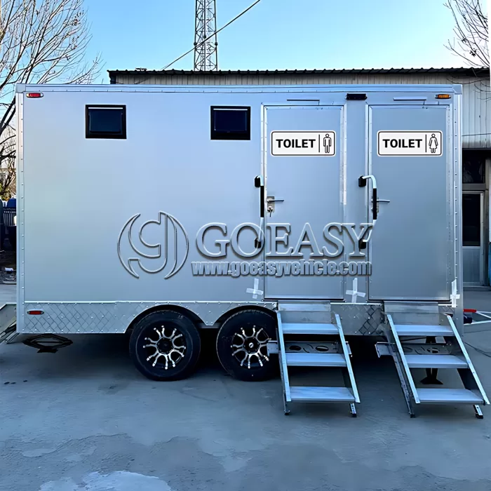 4-Station Restroom Trailer for Parties Luxury Toilet Trailer for Sale