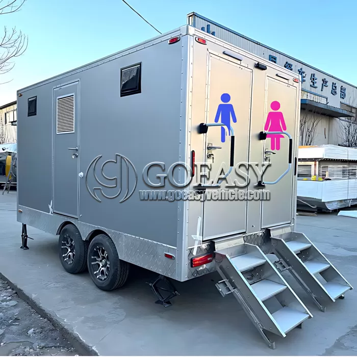 4-Station Restroom Trailer for Parties Luxury Toilet Trailer for Sale