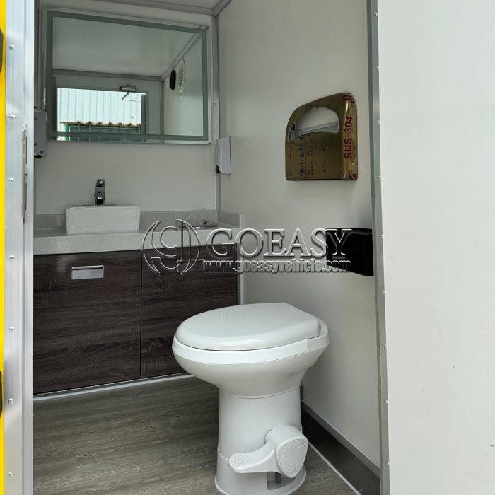 Yellow Camping Toilet Trailer for Business Portable Restroom Trailer for Events & Outdoor Use